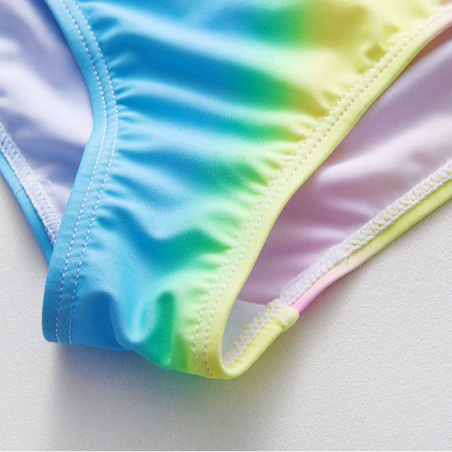 Girls' Two-Piece Ruffle Bikini Set with Side-Tie Bottoms view 5