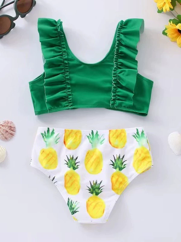 Ruffle Top Two-Piece Bikini Set