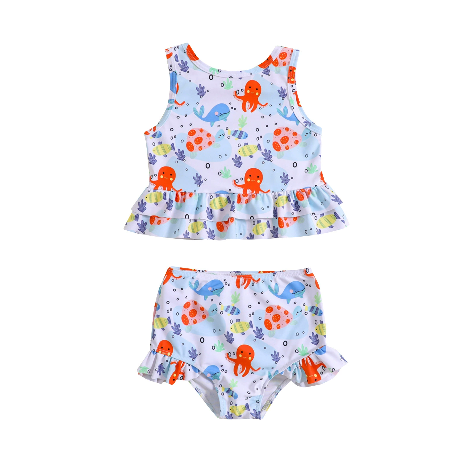 Girls Two-Piece Ruffle Swimsuit Set view 5