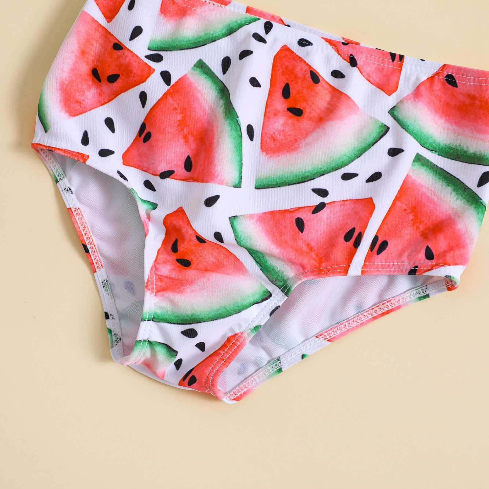 Girls One-Shoulder Two-Piece Swimsuit Set view 4