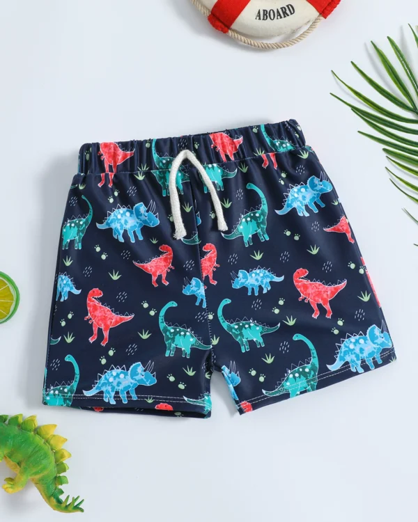 Shorts de baño tipo boxer para niño con cordón ajustable