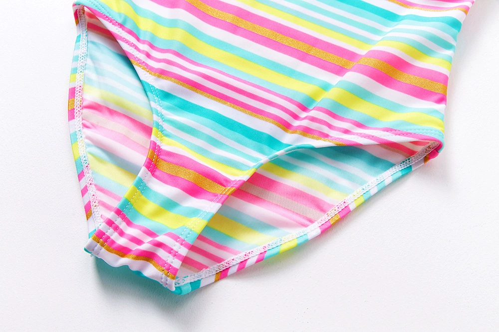 Girls One-Shoulder Ruffle One-Piece Swimsuit view 4