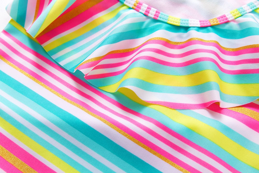 Girls One-Shoulder Ruffle One-Piece Swimsuit view 5