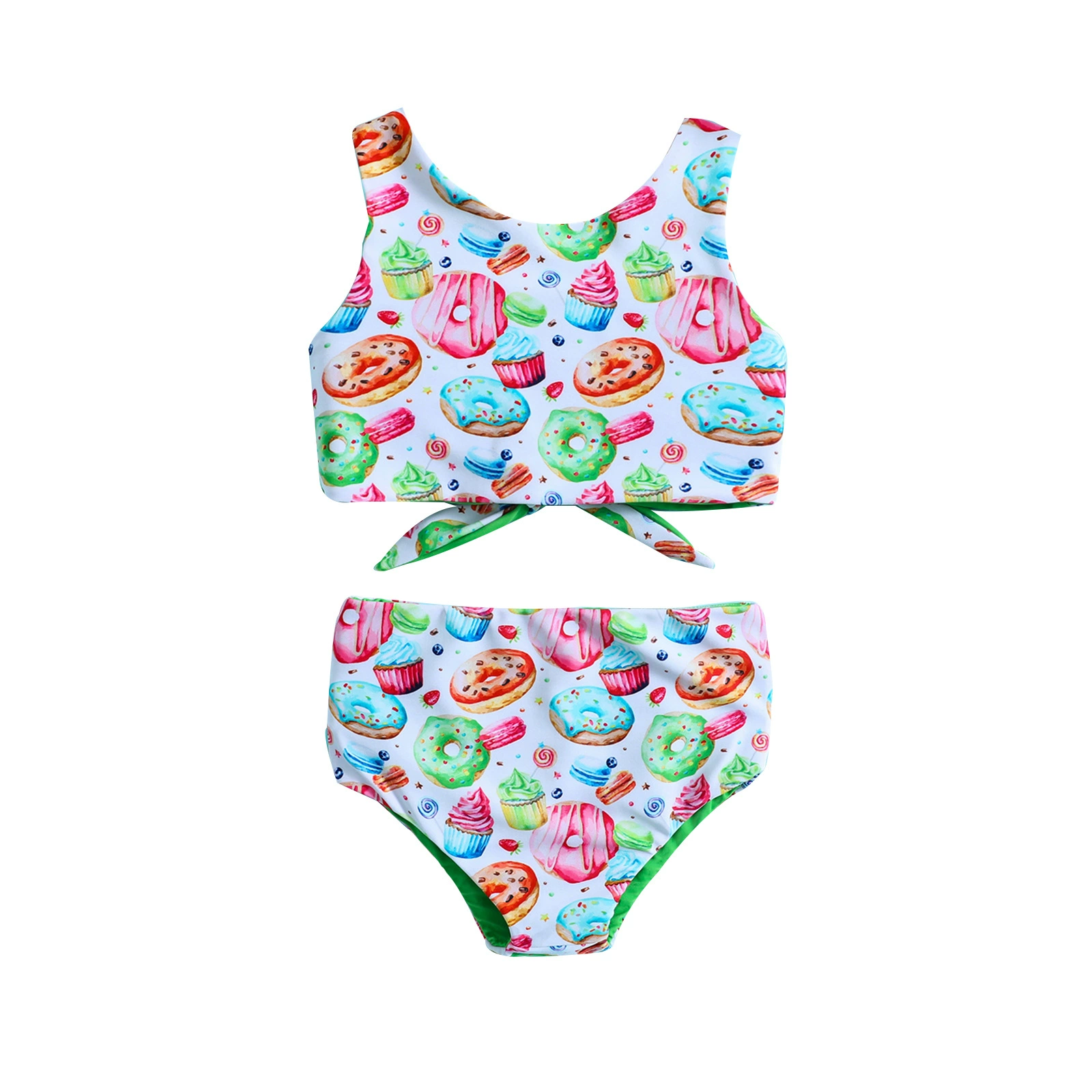 Girls Tie-Front Two-Piece Bikini Swimsuit view 5