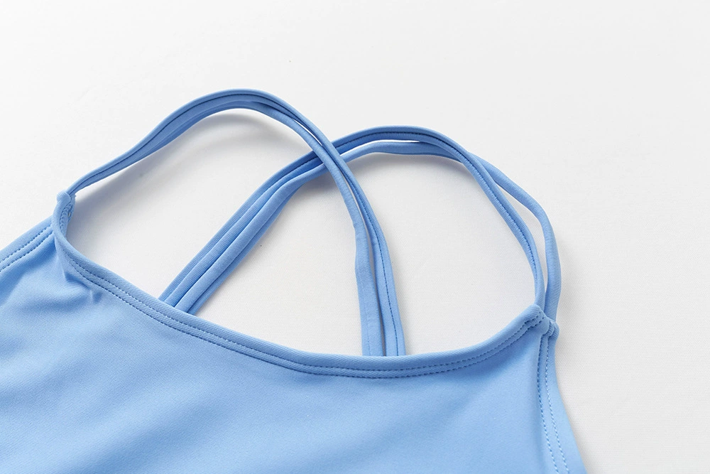 Girls One-Piece Swimsuit with Cross-Back Straps view 3