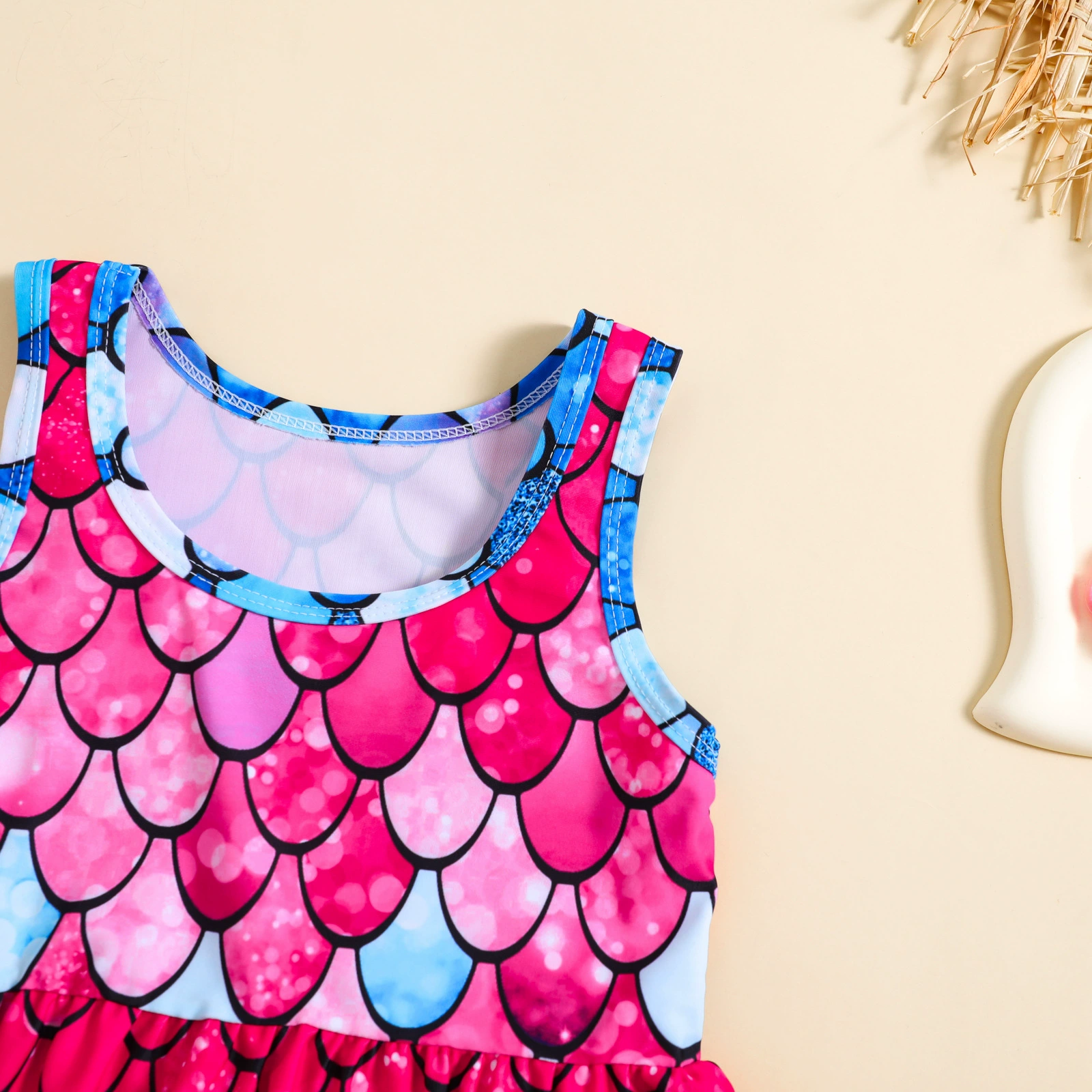 Girls Ruffle Two-Piece Swimwear Set view 3