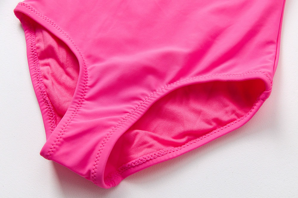 Girls One-Piece Swimsuit with Scoop Neck and Wide Straps view 5