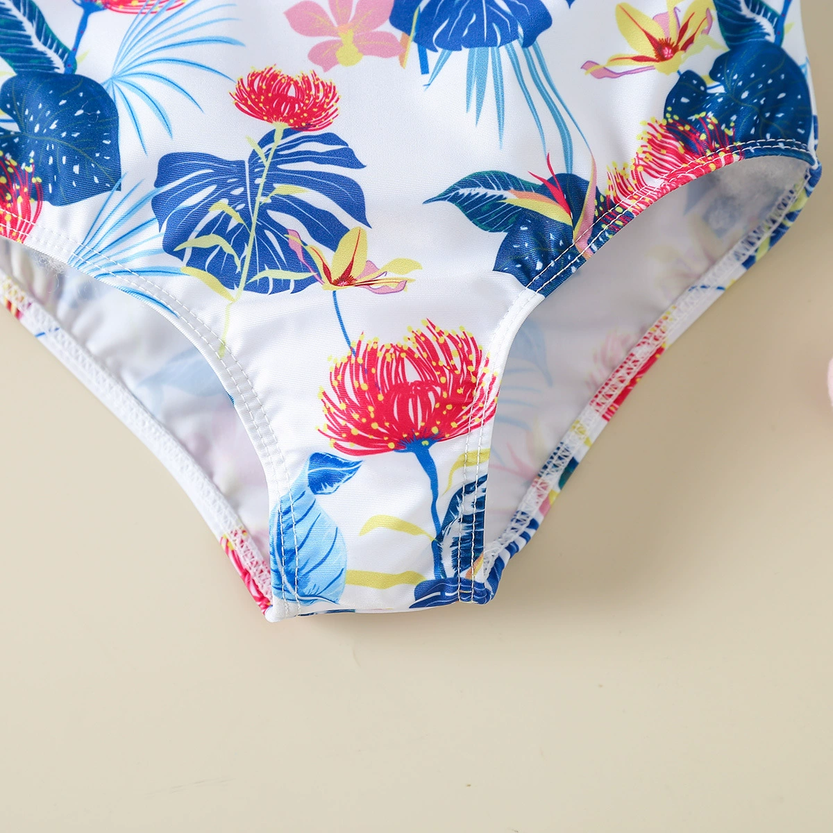 One-Shoulder Ruffled One-Piece Swimsuit for Girls view 4