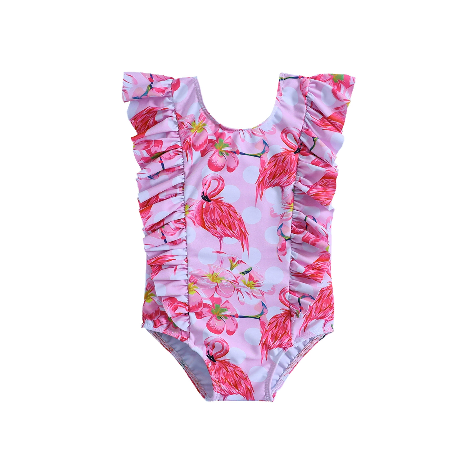 Girls Ruffle Trim One-Piece Swimsuit view 5