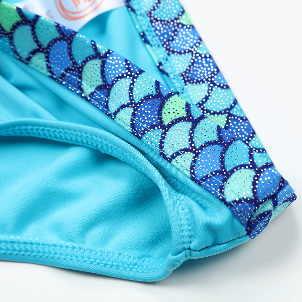 Girls Mermaid Tail Three-Piece Swimsuit Set view 5