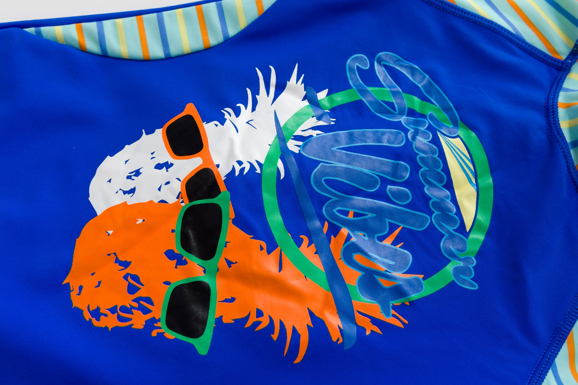 Boys' One-Piece Short-Sleeve Swimsuit with Back Zipper view 4