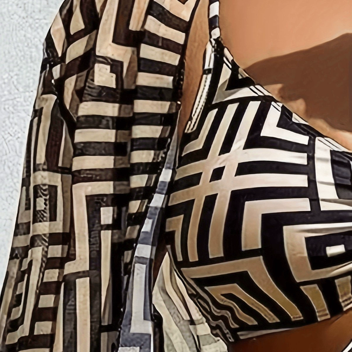 Three-Piece Bikini Set with Cover-Up and Boy Shorts view 4