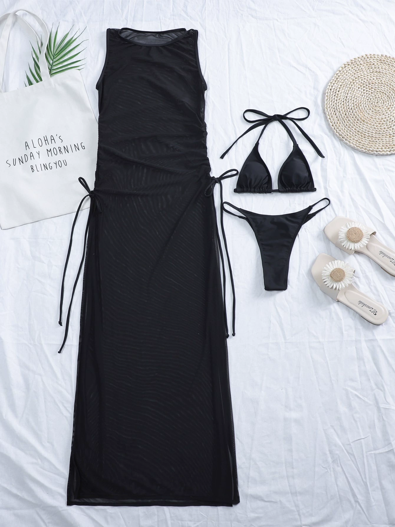 Three-Piece Cover-Up Bikini Set