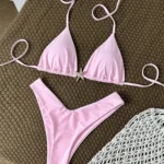 Two-Piece Halter Triangle Bikini Set with Starfish Charm
