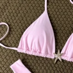 Two-Piece Halter Triangle Bikini Set with Starfish Charm view 3