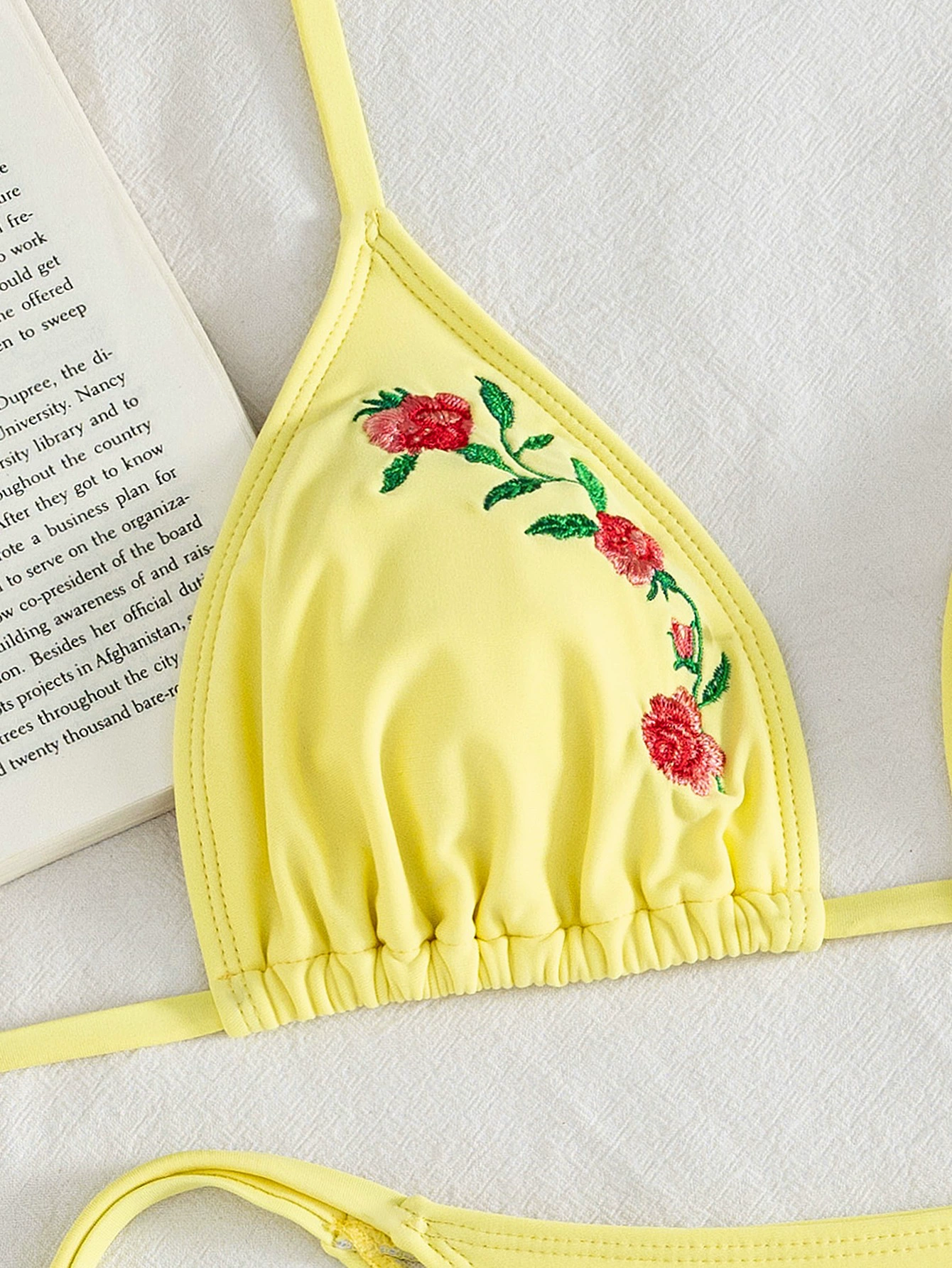 Halter Triangle Bikini Set with Side-Tie Bottoms view 4