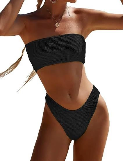 Bandeau Bikini Set with High-Cut Bottoms view 6