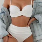 Twist Front High Waist Bikini Set view 2