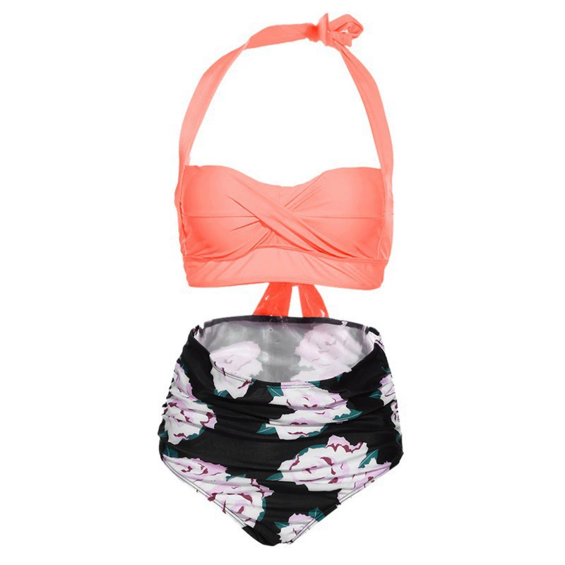 Halter Twist Front High Waist Two-Piece Swimsuit view 5