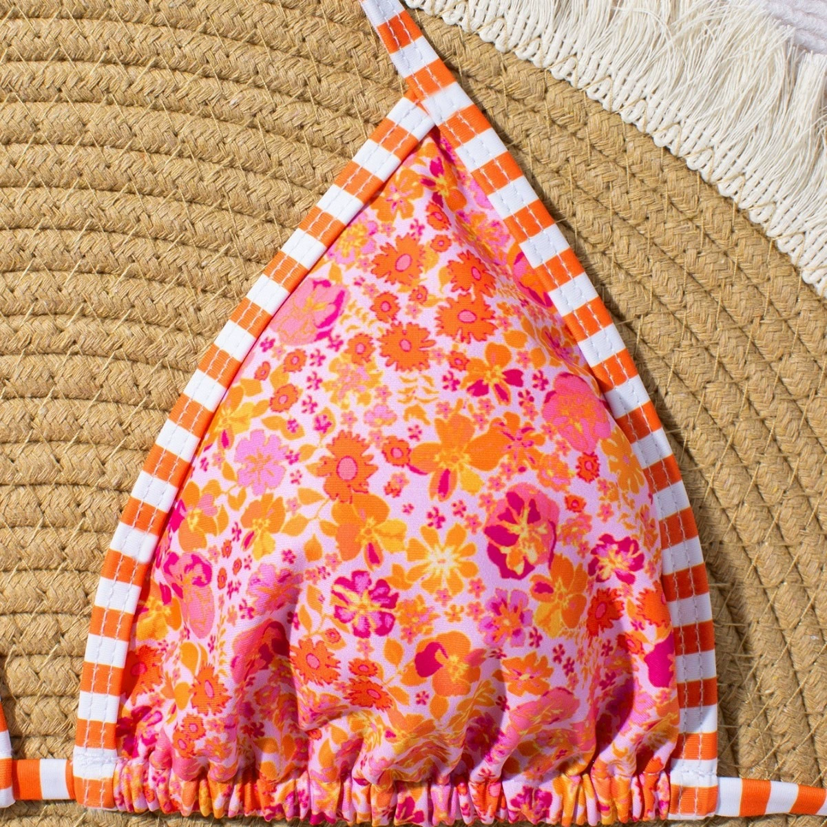 Two-Piece Triangle Bikini Set with Halter Ties