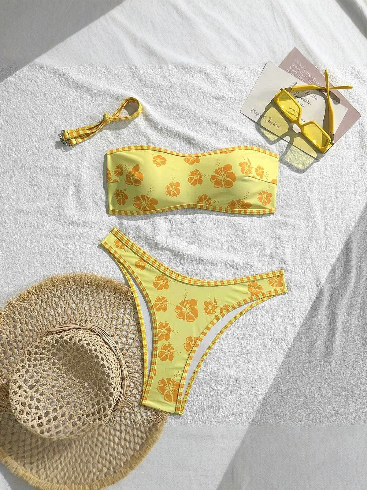 Bandeau Bikini Set with High-Cut Bottoms view 5