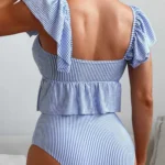 Ruffle Sleeve Square Neck Two-Piece Swimsuit view 2