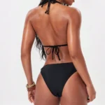 Halter Triangle Bikini Set with Side Ties view 2