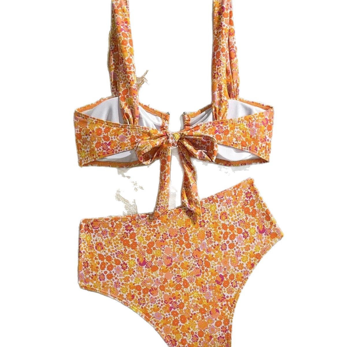 Two-Piece Bikini Set with Balconette Top and High-Waist Bottom view 5