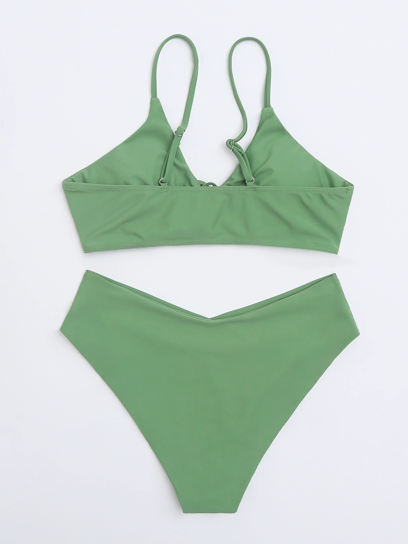 Two-Piece Bikini Set with Front Tie and High Waist view 6