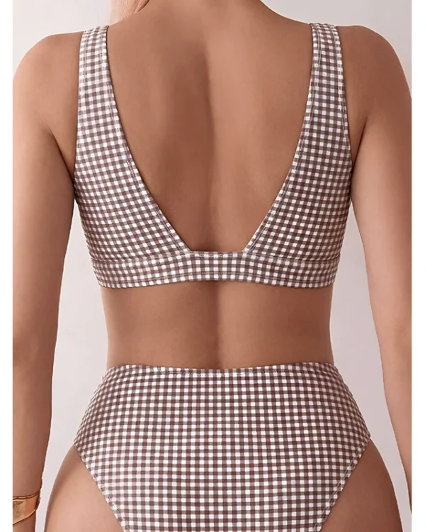Halter Neck High Waisted Two Piece Bikini Set