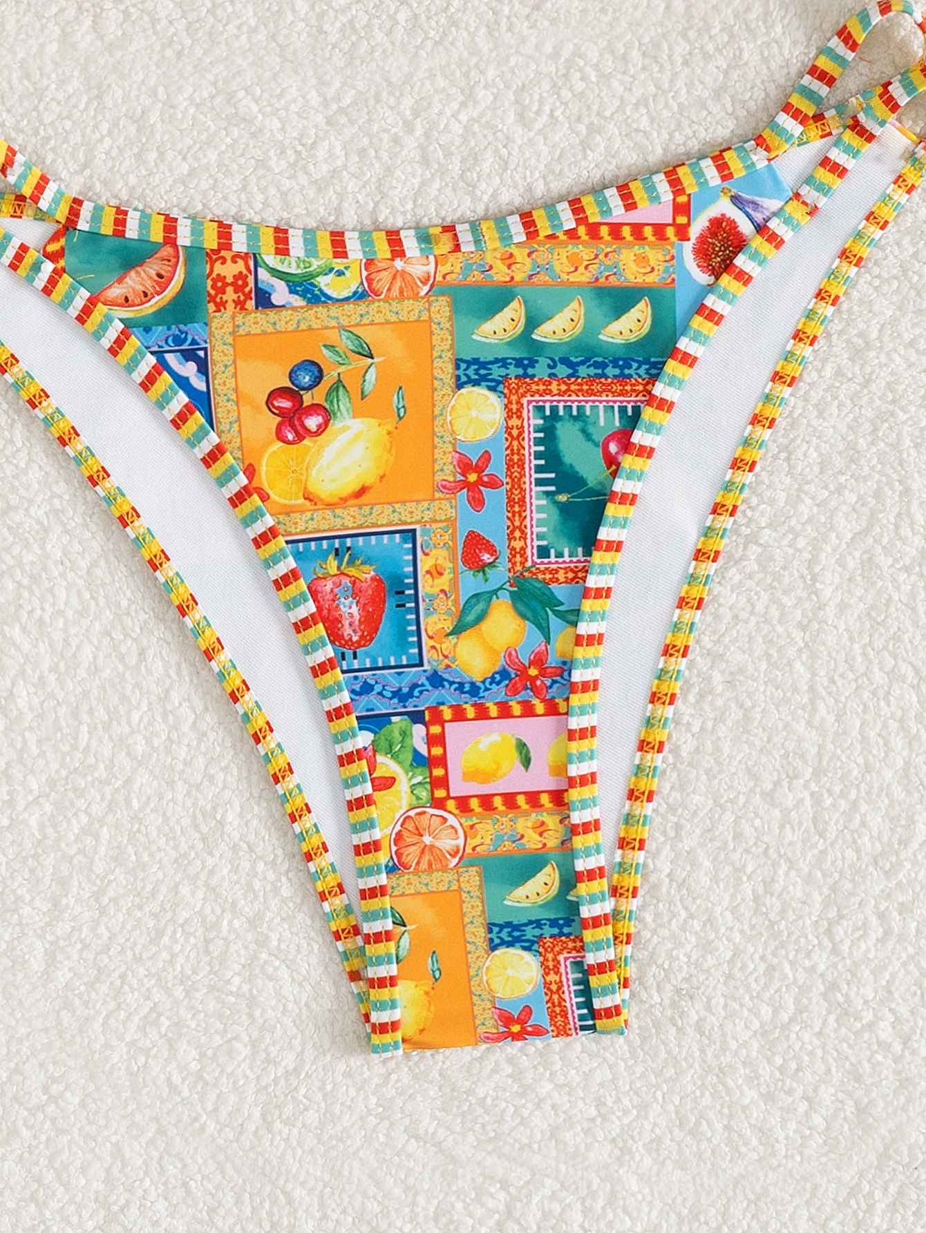 Two-Piece Triangle Halter String Bikini Set with Tie-Side Bottoms view 3