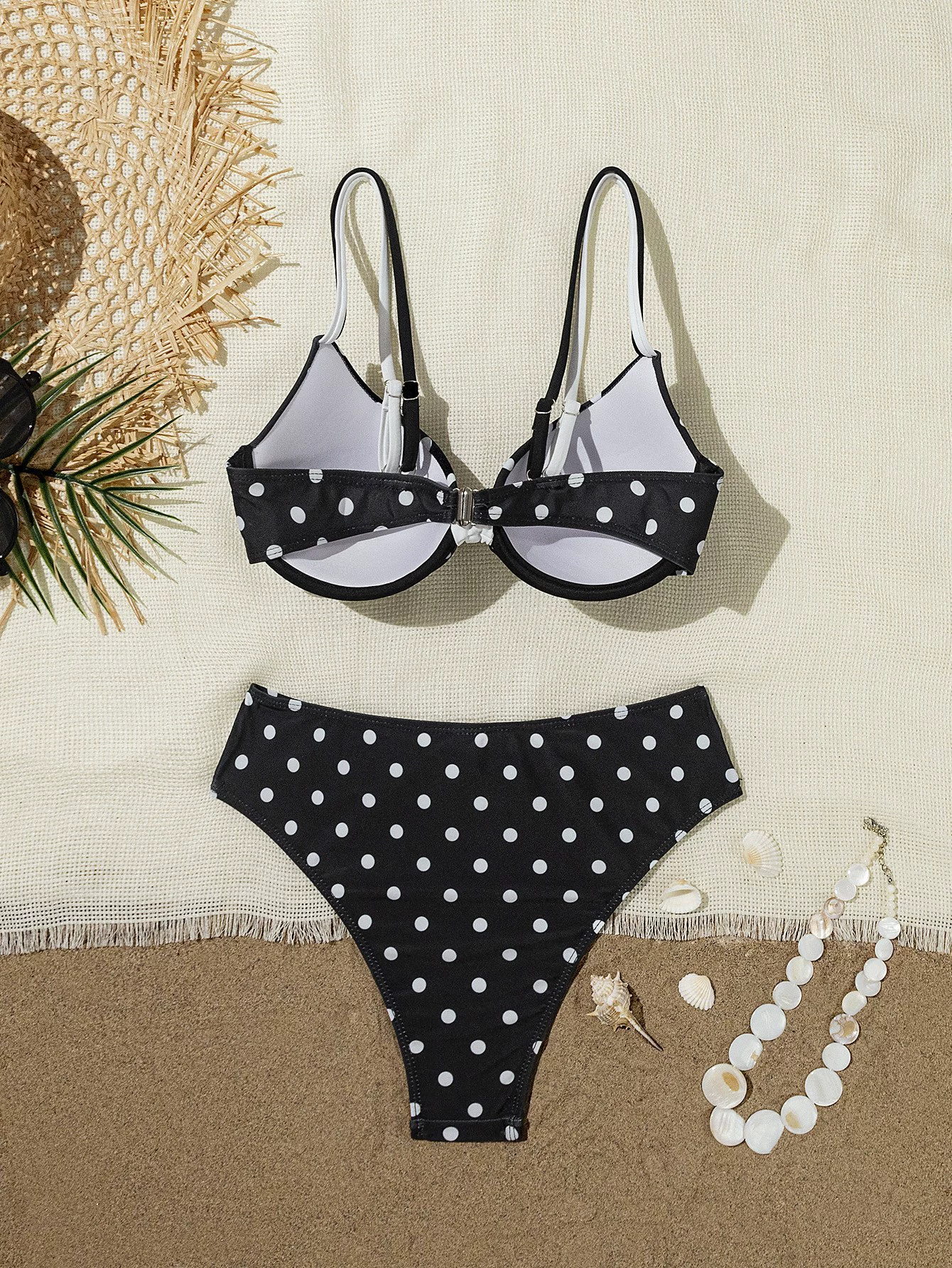 Underwire Twist-Front High-Waist Bikini Set view 4