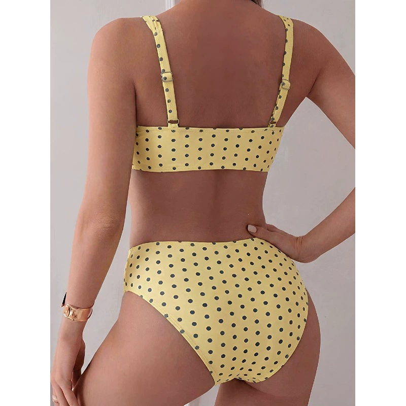 Square Neck High Waist Two Piece Bikini Set view 3