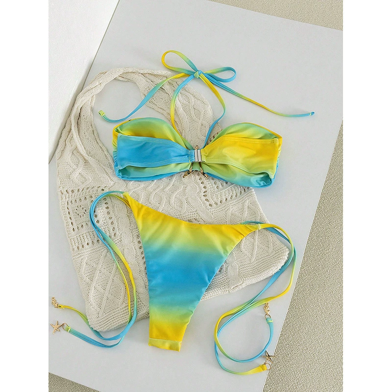 Halter Bandeau Bikini Set with Starfish Accent view 4