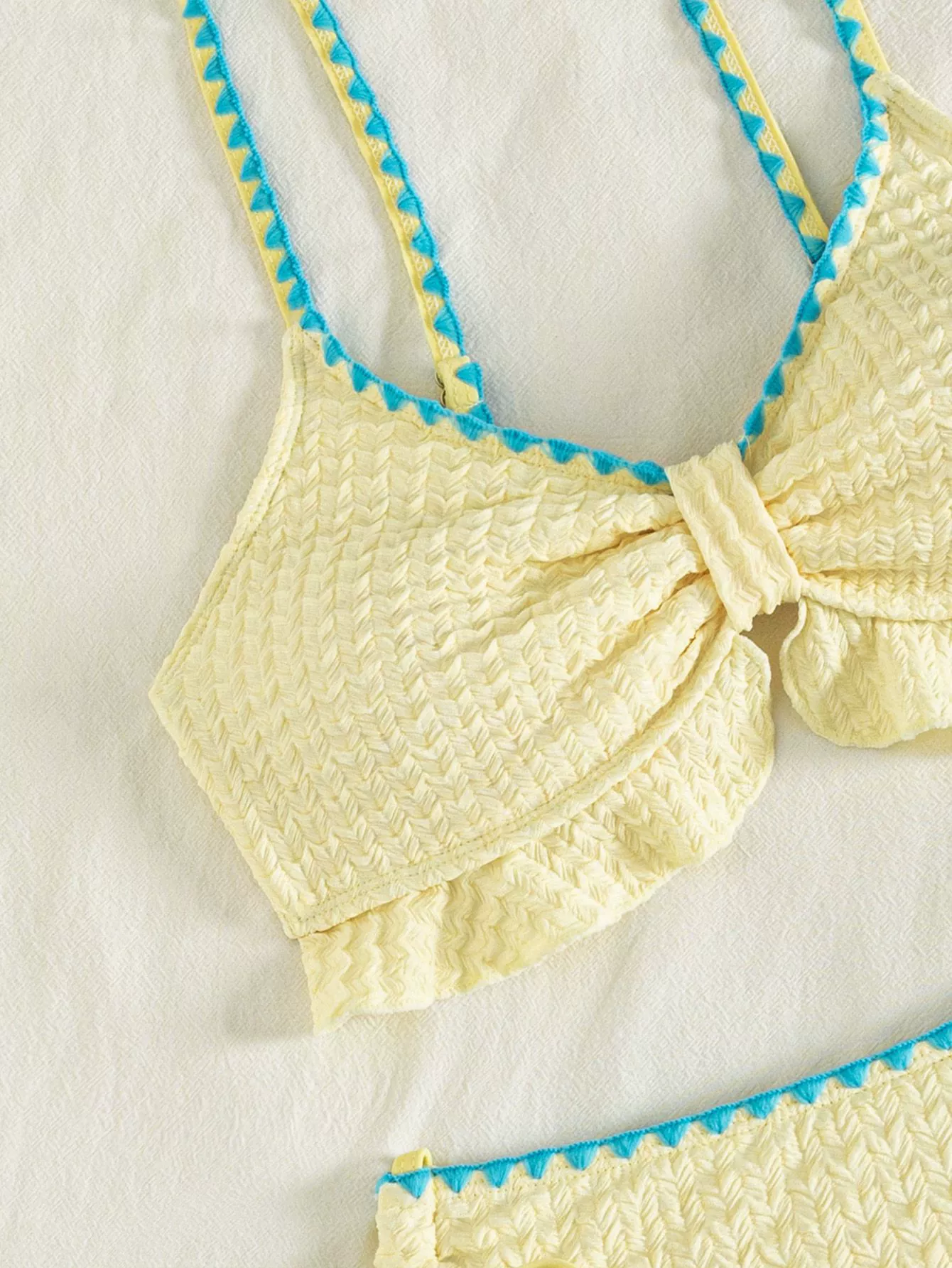 Ruffle Tie-Front Bikini Set with Side-Tie Bottoms view 4