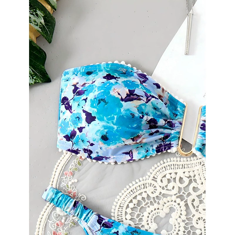 Bandeau Bikini Set with Scrunched High-Cut Bottoms view 4