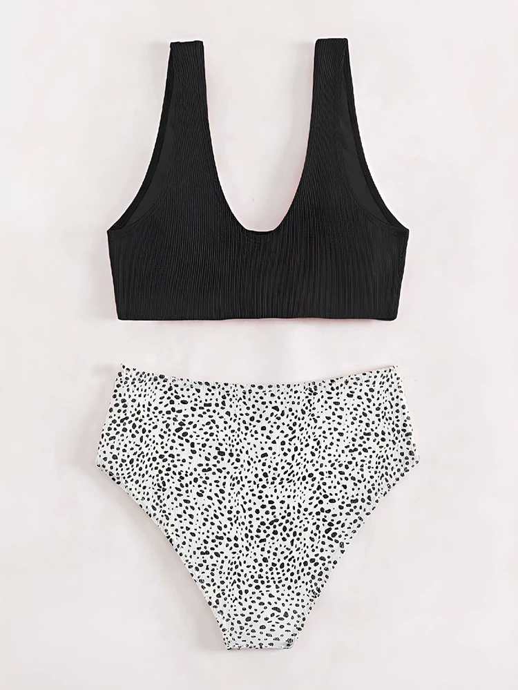 Square Neck High Waist Bikini Set view 6