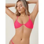 Underwire Balconette Bikini Top and Bottom Set