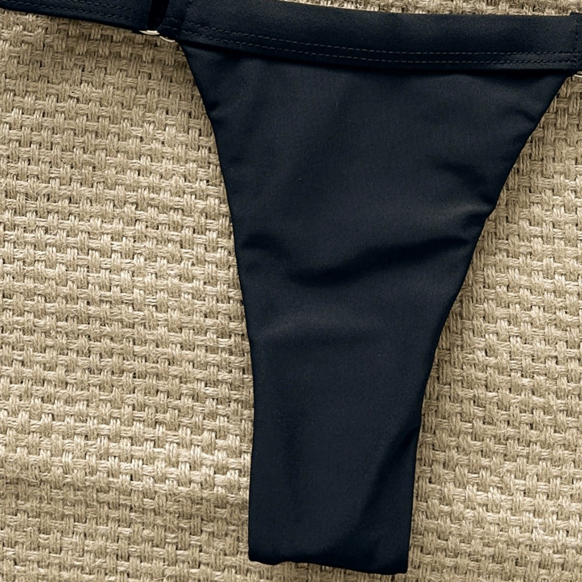 Bandeau Bikini Set with Front Tie and High-Cut Bottom view 4