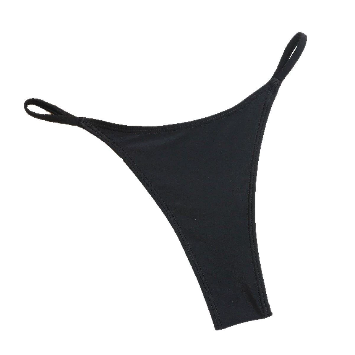 Thong Bikini Bottom with Side Straps view 5