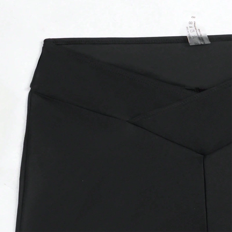 Women's High-Waisted Boyleg Swim Shorts with Crossover Front view 4