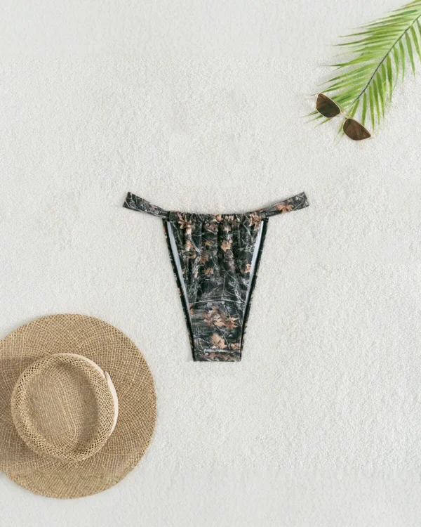 Tie-Side High-Cut Bikini Swim Bottom