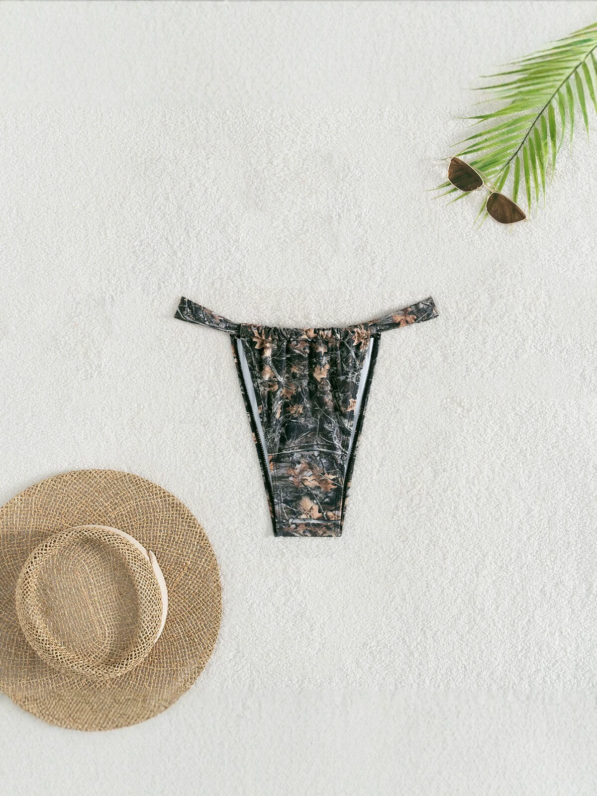 Tie-Side High-Cut Bikini Swim Bottom