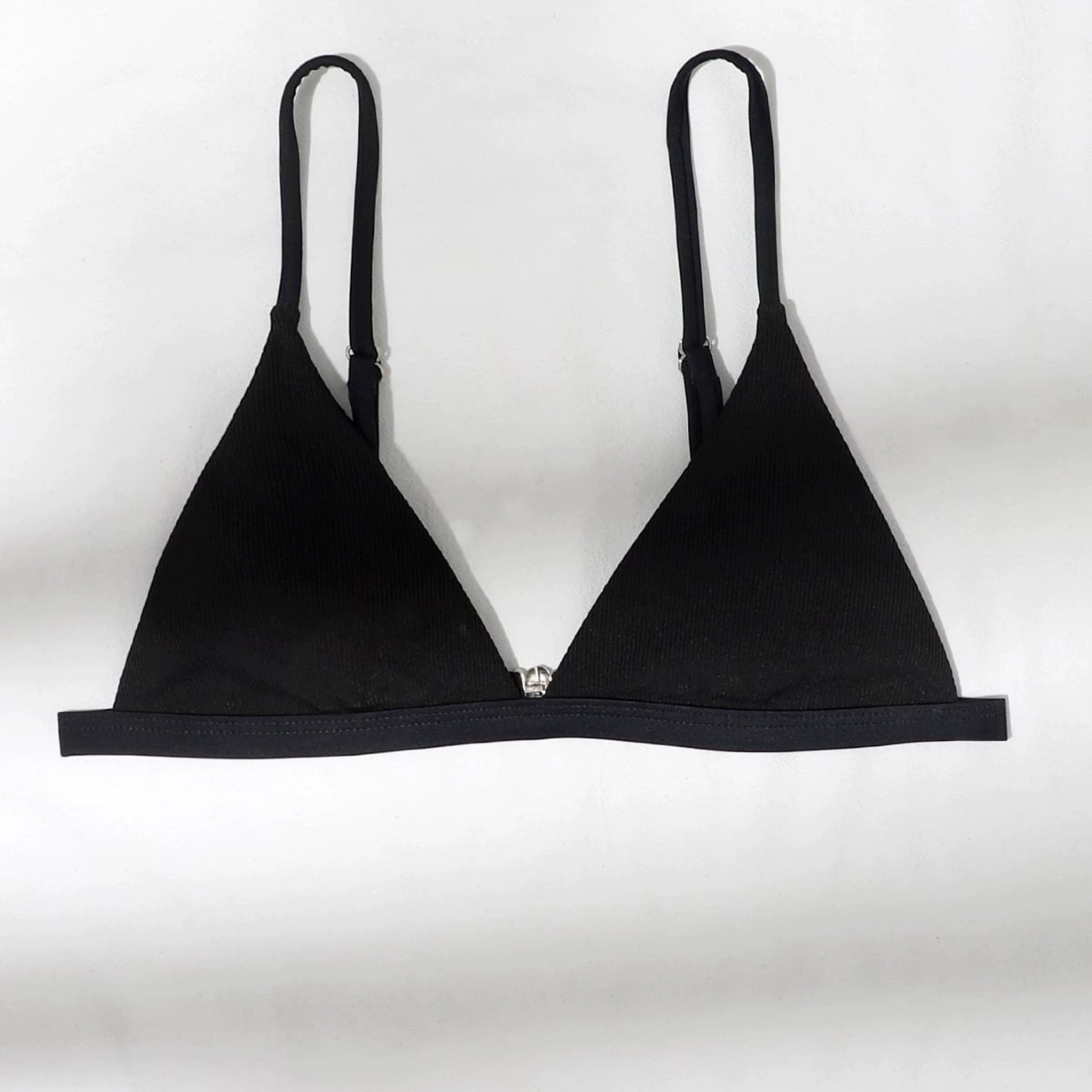 Women's Triangle Bikini Top with Adjustable Spaghetti Straps and Back Clasp view 3