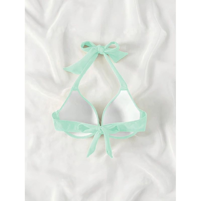 Halter Tie Front Underwire Bikini Top view 4