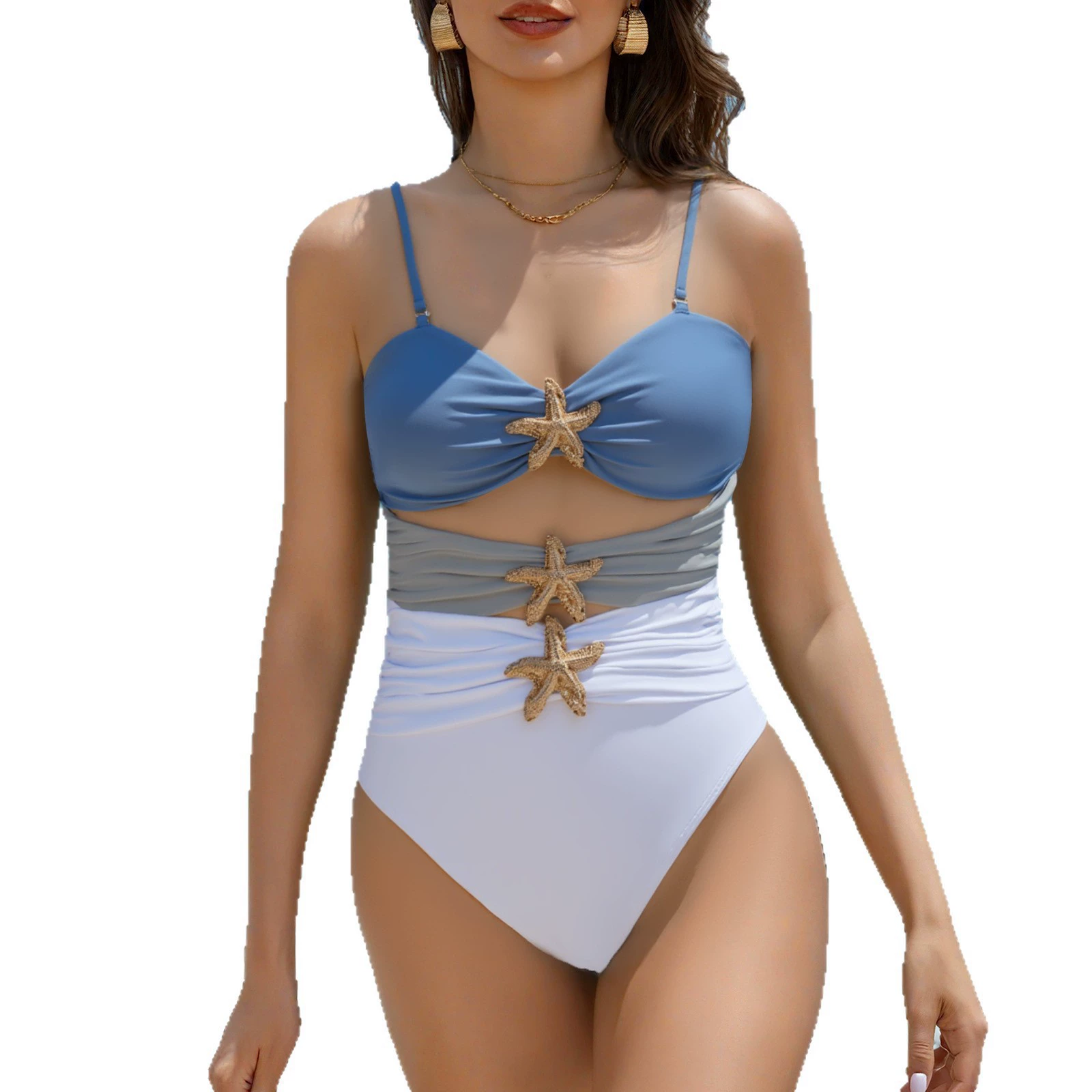 Starfish Embellished Cutout One-Piece Swimsuit view 5
