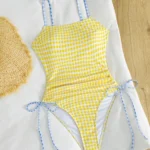 Women's One-Piece Swimsuit with Spaghetti Straps and Side Ties