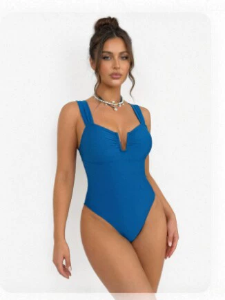 Sweetheart Notch One-Piece Swimsuit with Wide Straps view 5