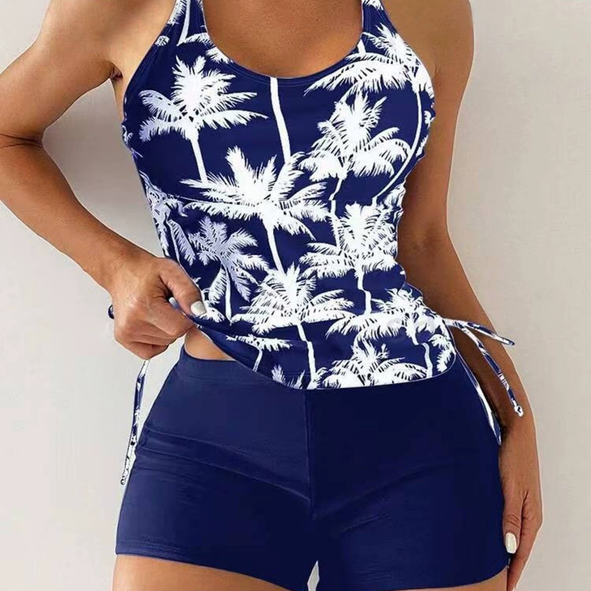 Two-Piece Tankini Set with Boy Shorts view 4