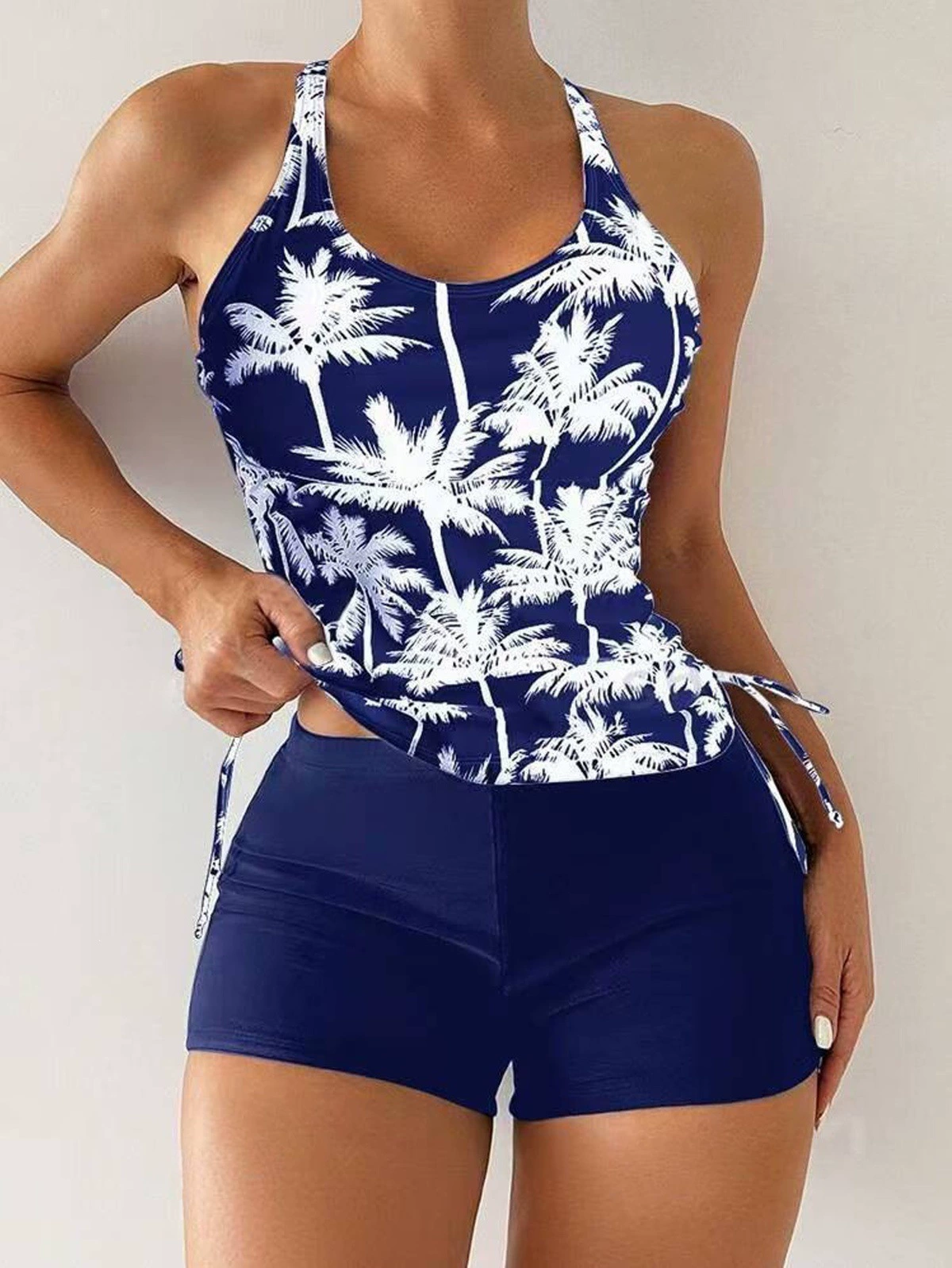 Two-Piece Tankini Set with Boy Shorts view 6
